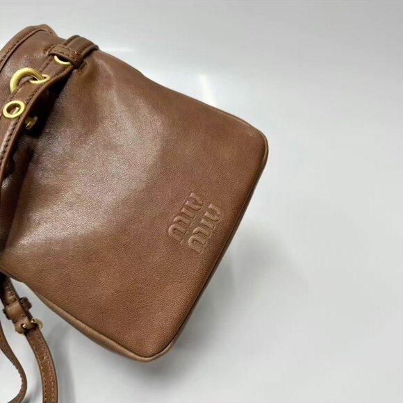 Miu Miu Vintage Leather Crossbody Bag - Brown - Picture 4 of 7
